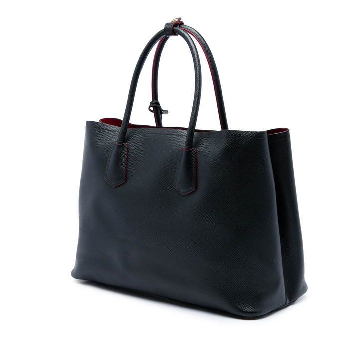 Double Sac Grand Saffiano Noir