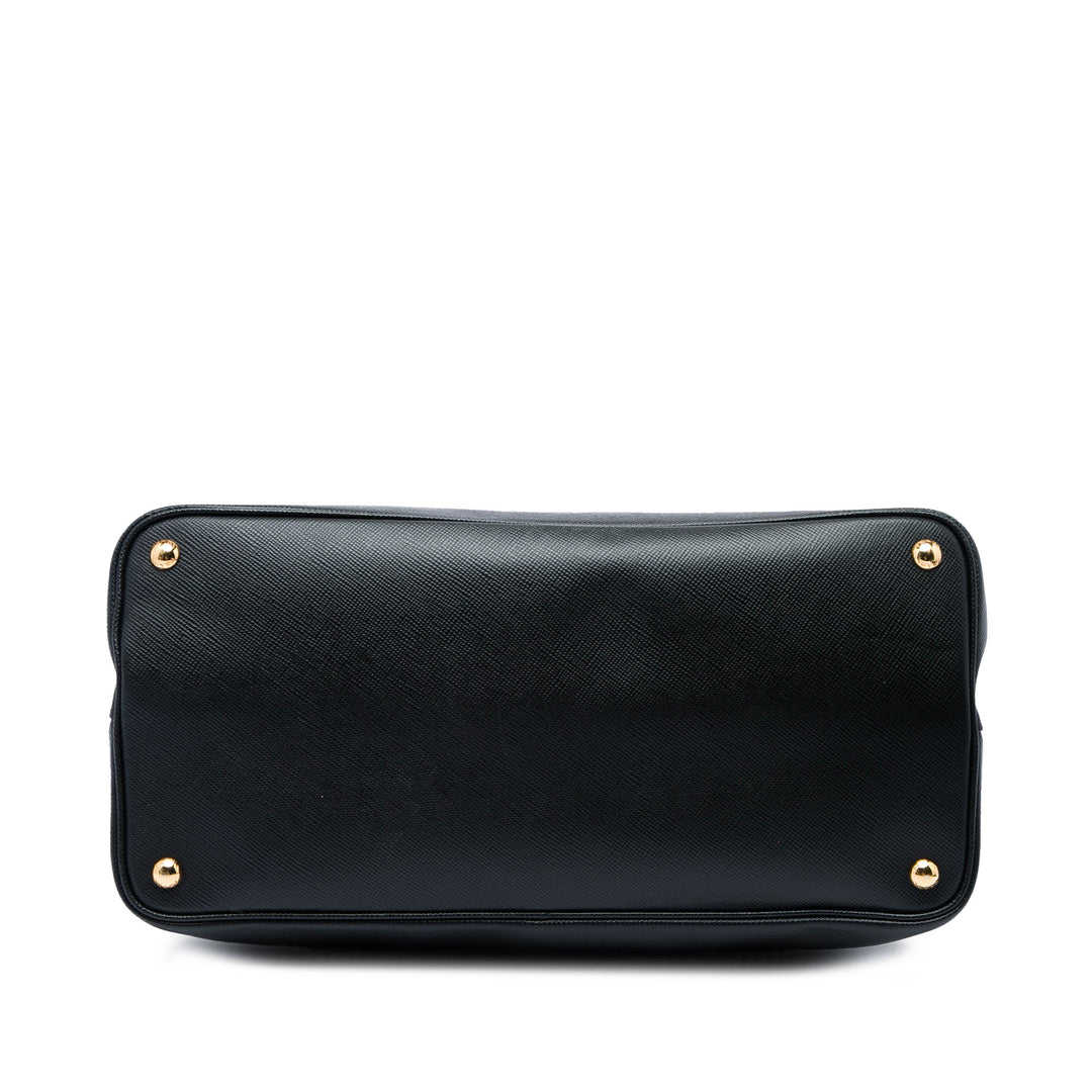Double Sac Grand Saffiano Noir