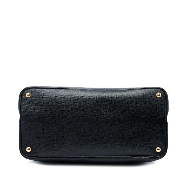 Double Sac Grand Saffiano Noir