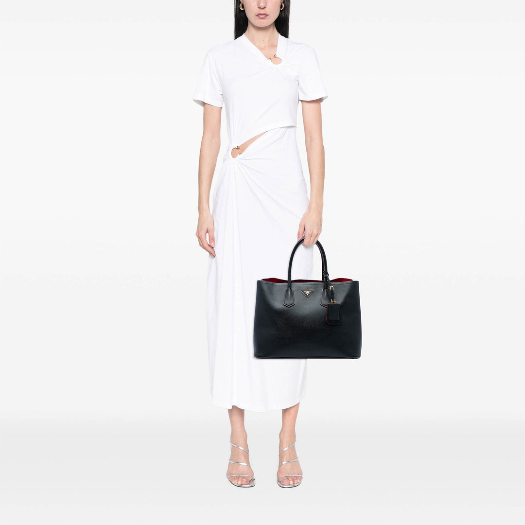 Double Sac Grand Saffiano Noir