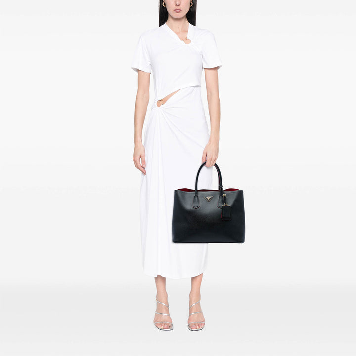 Double Sac Grand Saffiano Noir