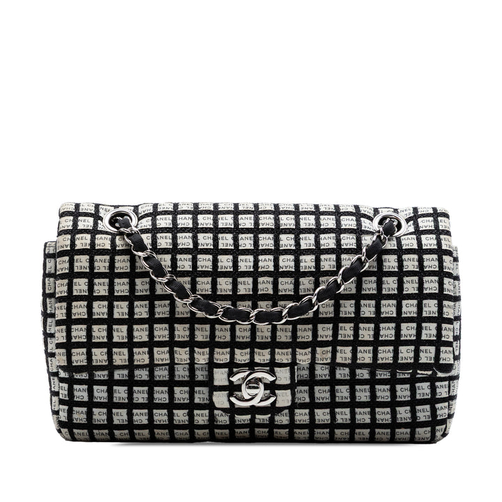 Chanel Medium Classic Tweed et Ribbon Logo Double rabat