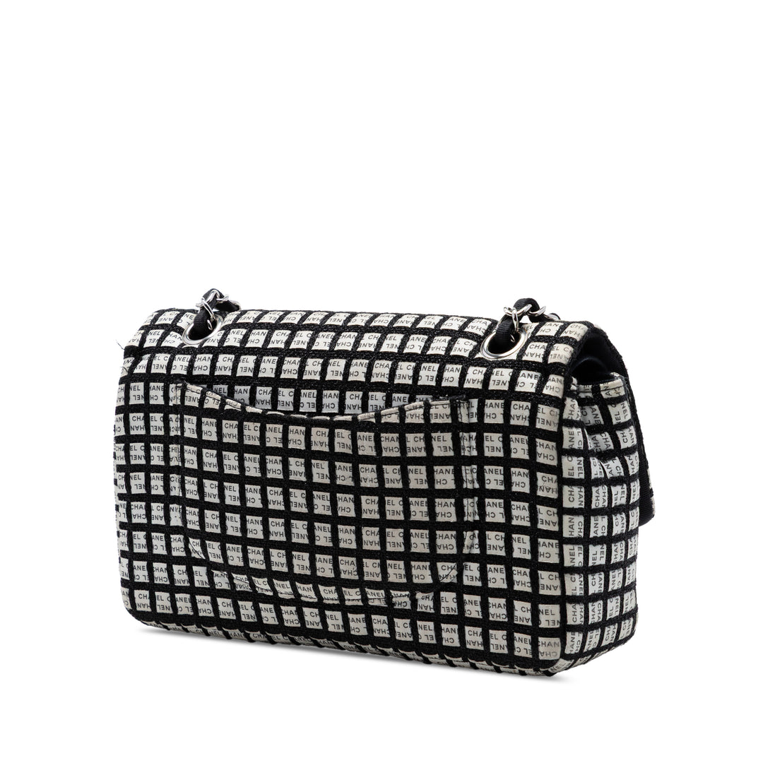 Chanel Medium Classic Tweed et Ribbon Logo Double rabat