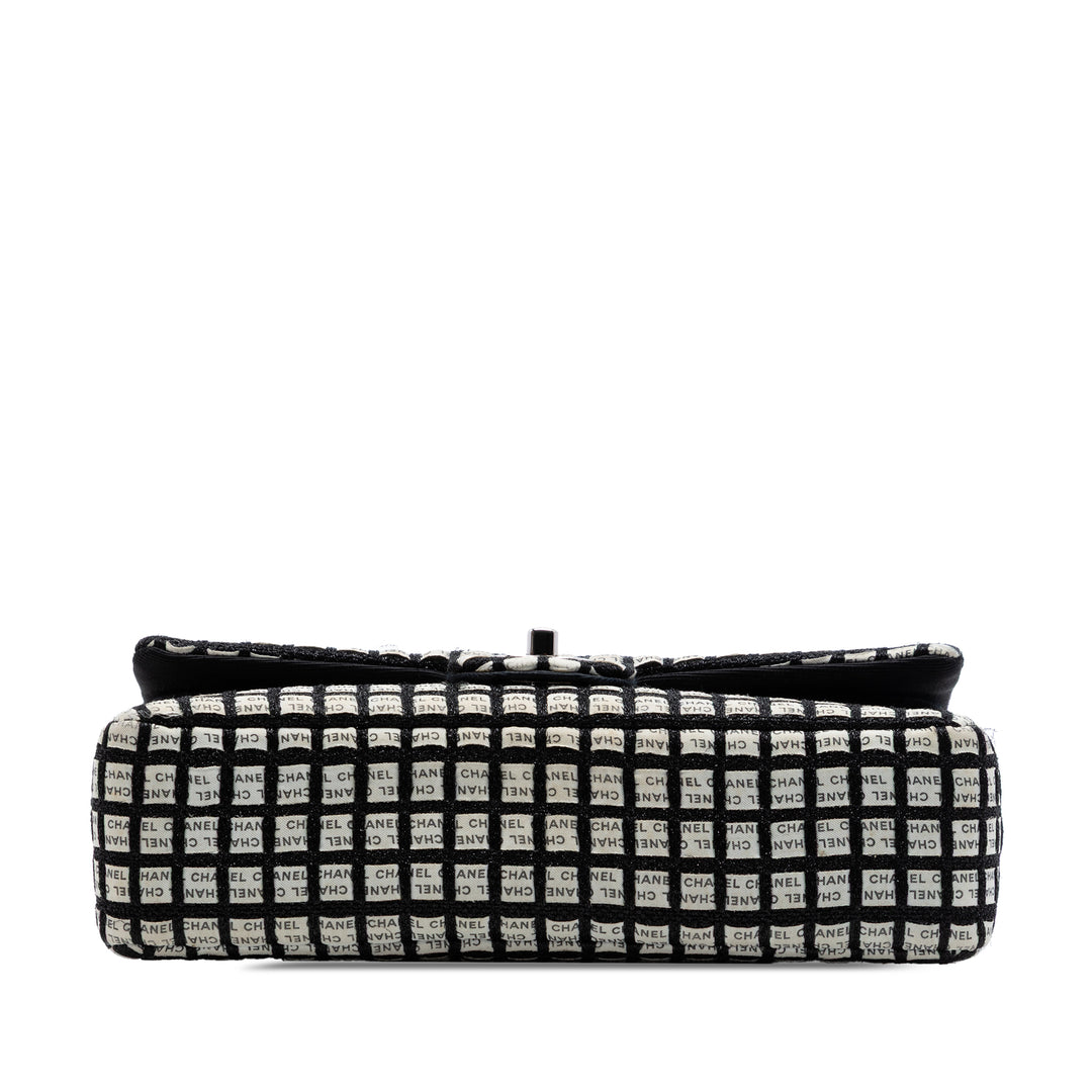Chanel Medium Classic Tweed et Ribbon Logo Double rabat