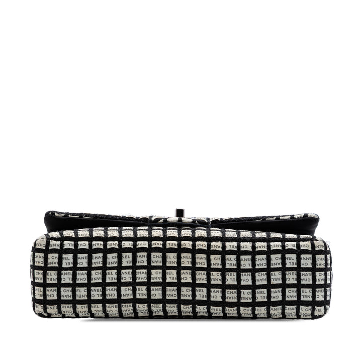 Chanel Medium Classic Tweed et Ribbon Logo Double rabat