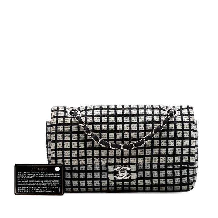Chanel Medium Classic Tweed et Ribbon Logo Double rabat