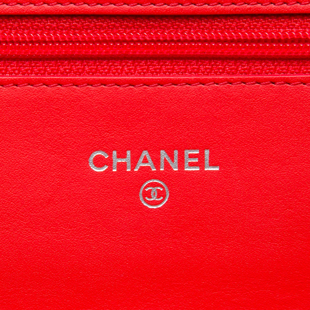 Chanel CC Matelassé Wallet on Chain Rouge – vue 5 – GABY PARIS