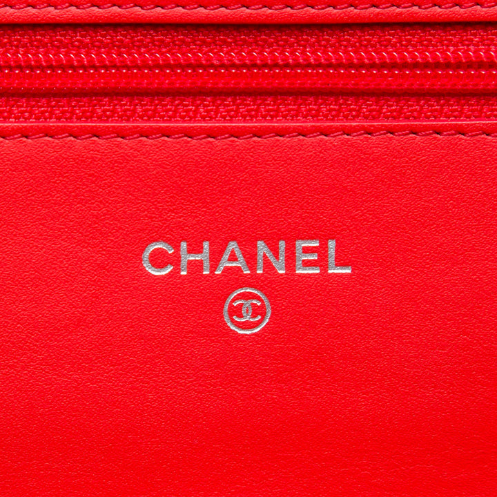 Chanel CC Matelassé Wallet on Chain Rouge – vue 5 – GABY PARIS
