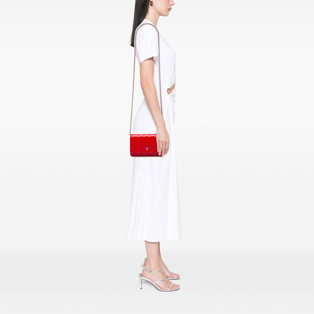 Chanel CC Matelassé Wallet on Chain Rouge – vue 6 – GABY PARIS