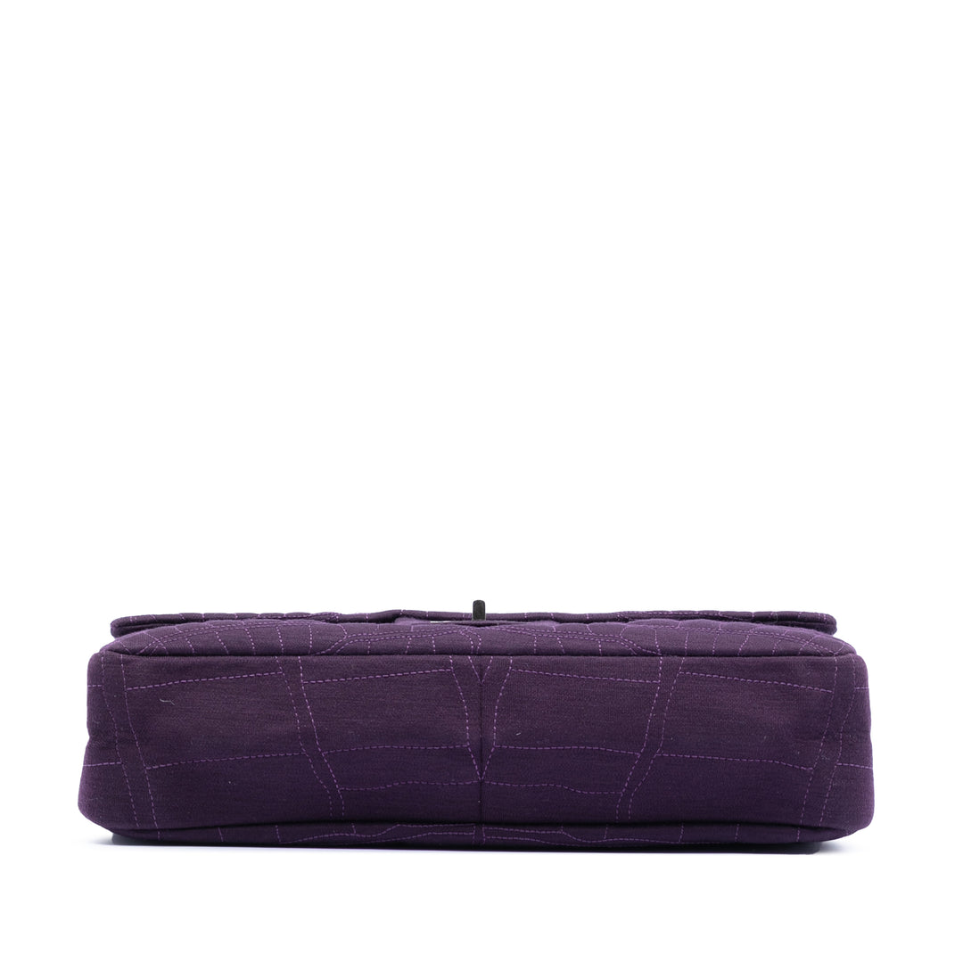 Chanel Croc Matelassé Jersey Reissue 2.55 Double rabat 227