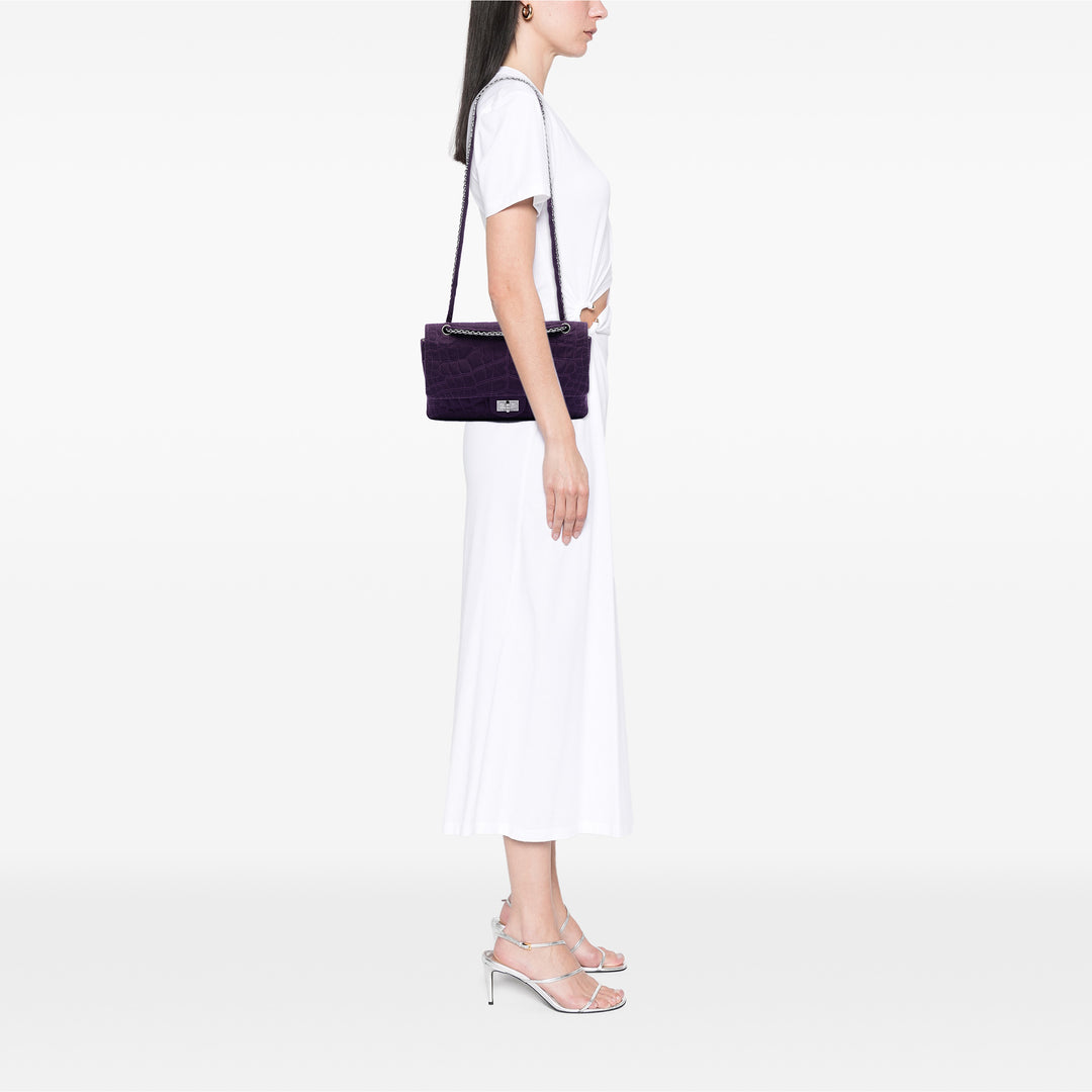 Chanel Croc Matelassé Jersey Reissue 2.55 Double rabat 227