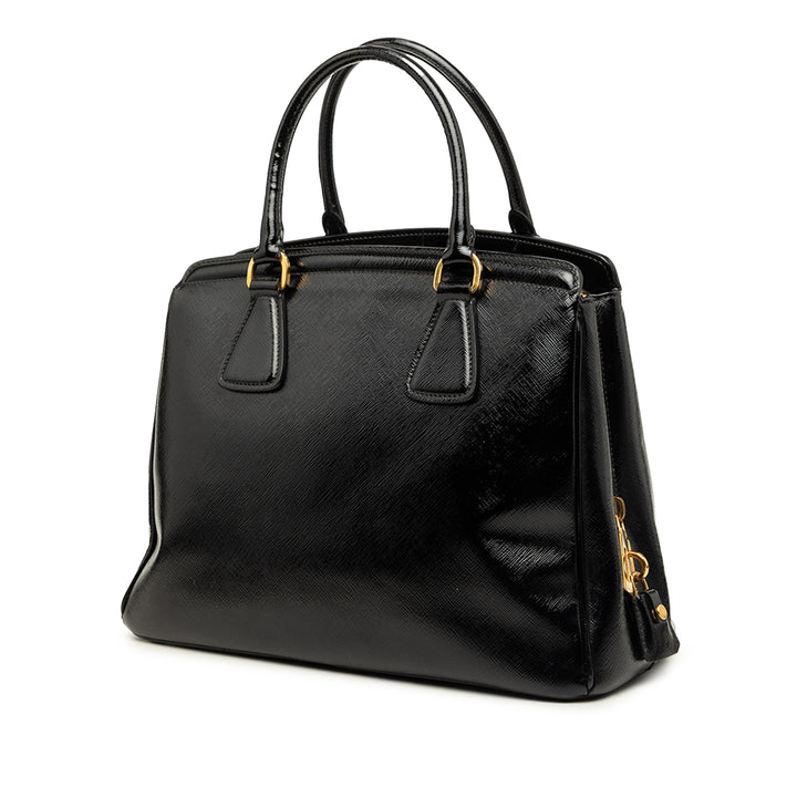 Prada Vernice Parabole Cabas Moyen Cuir Saffiano
