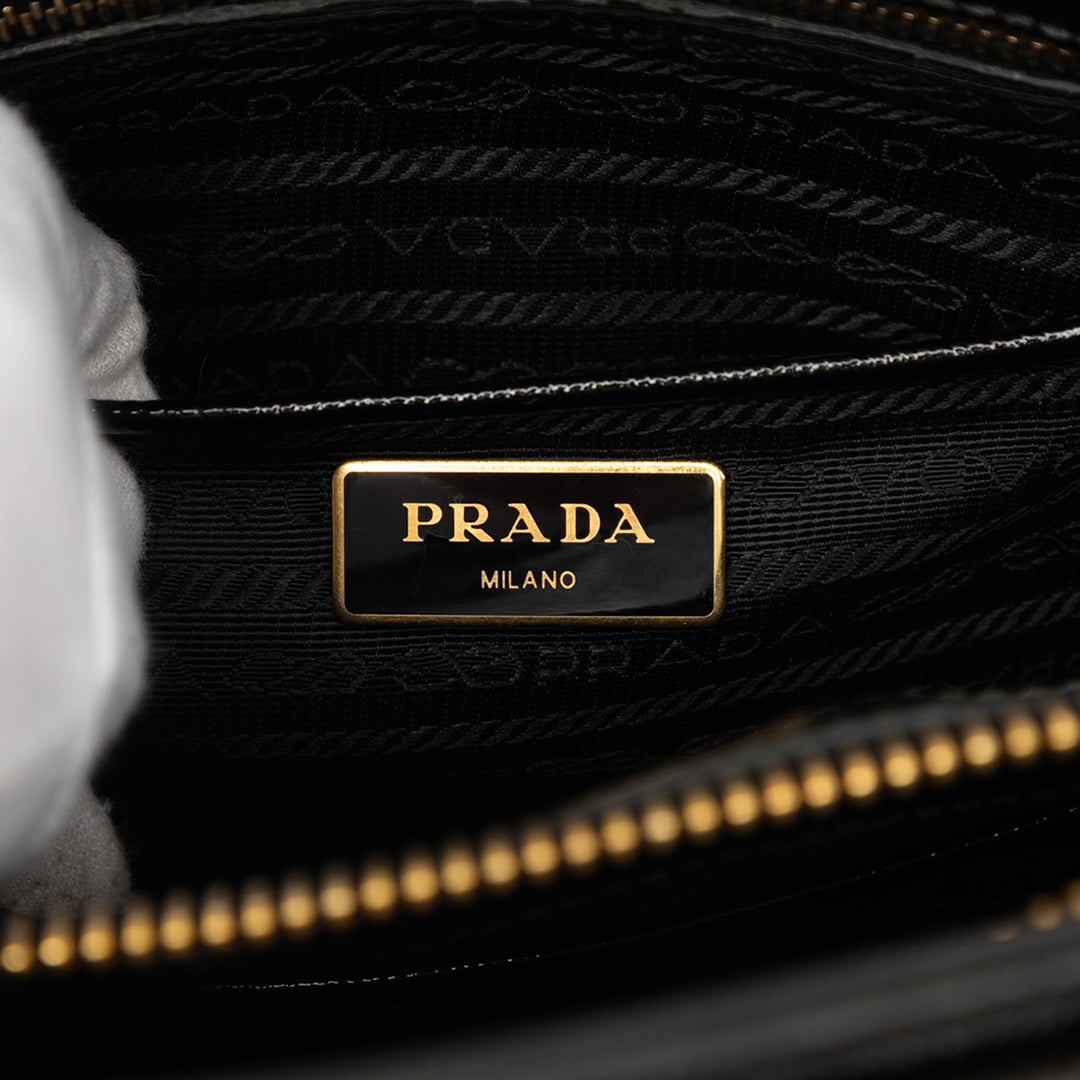 Prada Vernice Parabole Cabas Moyen Cuir Saffiano