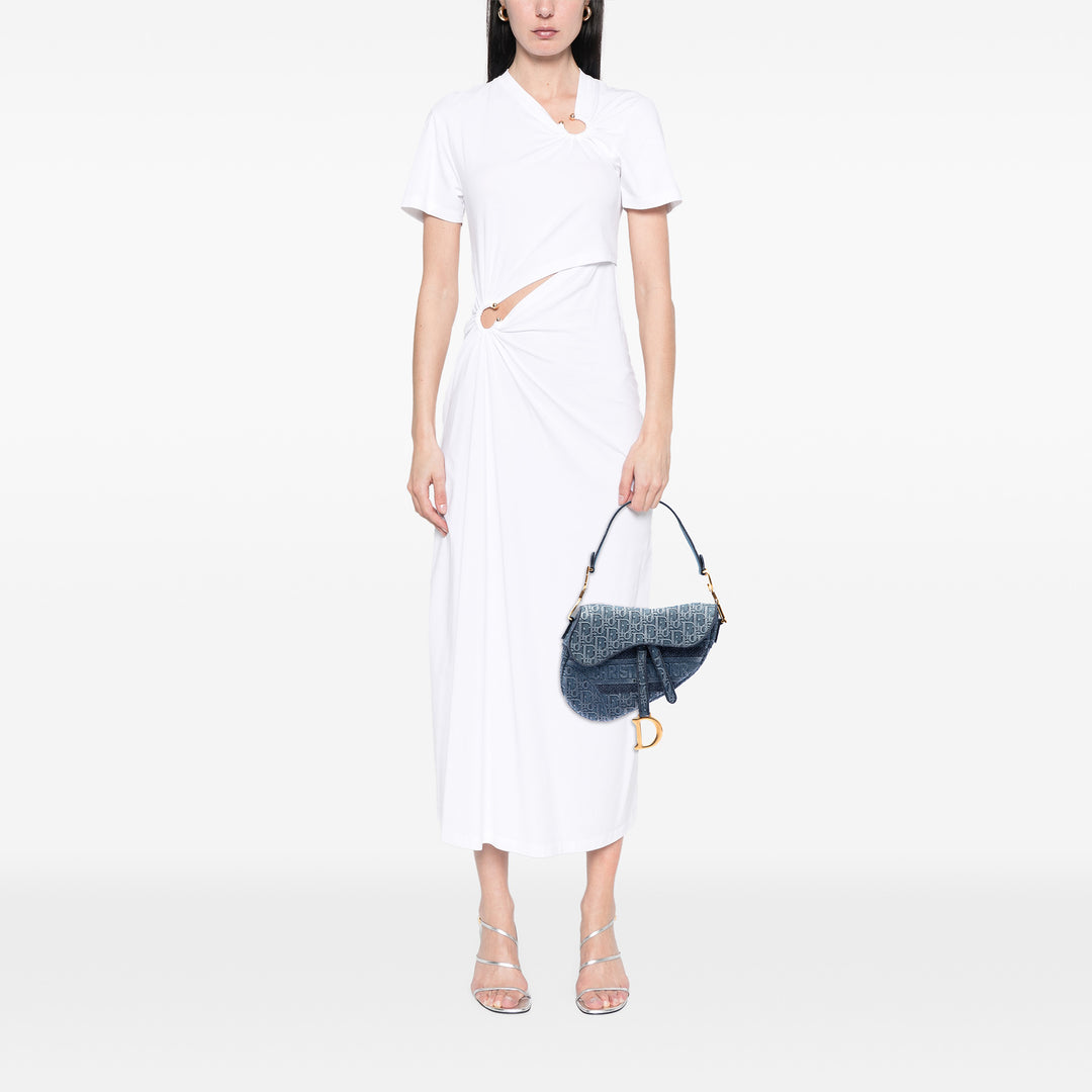 Dior brodé Saddle Sac Oblique Bleu
