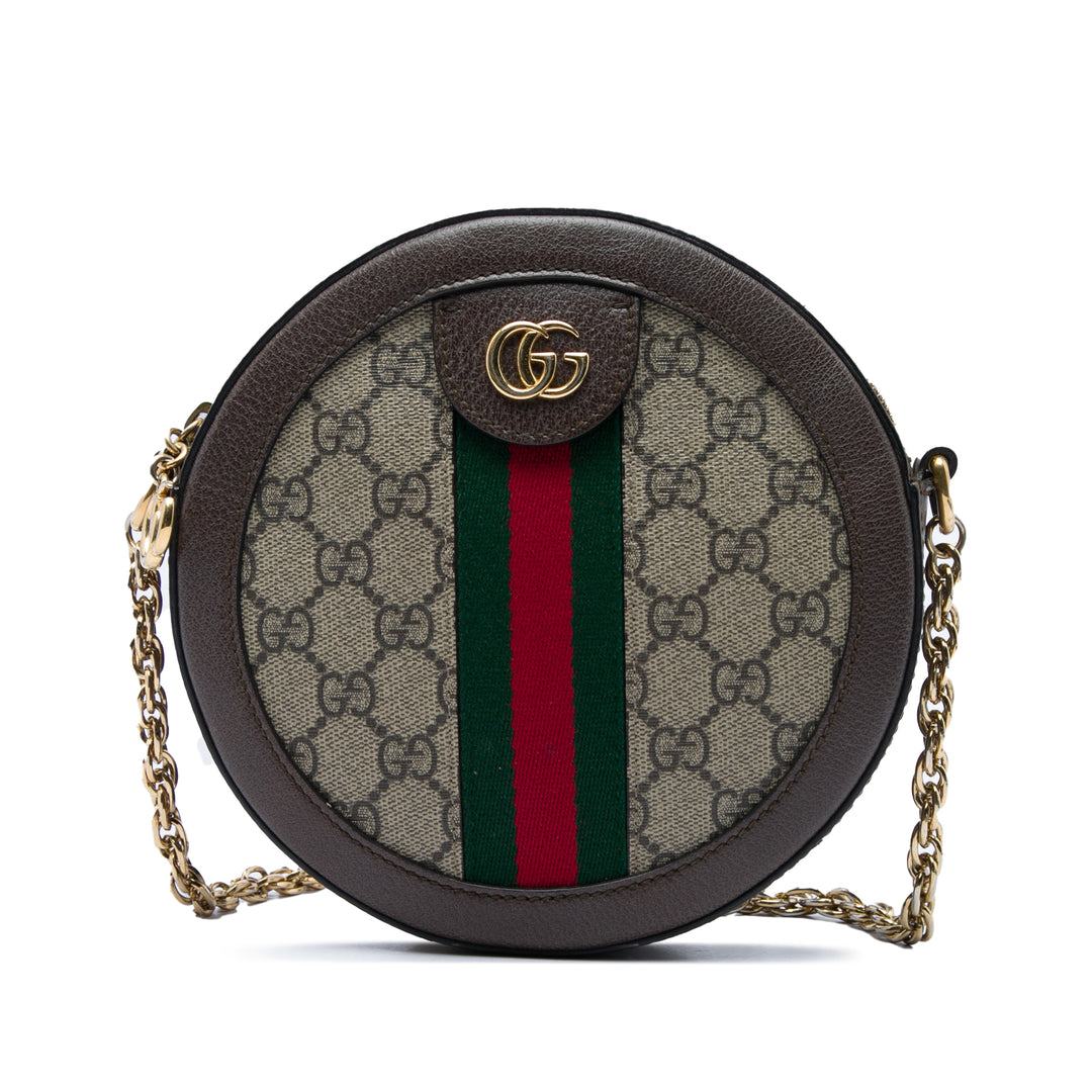 Web Ophidia Rond Sac Mini GG Supreme Beige