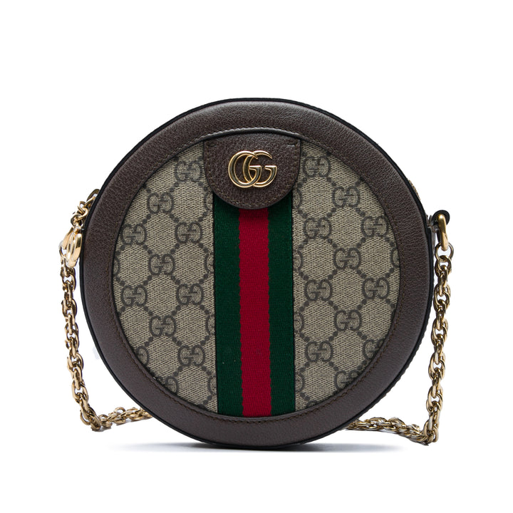 Web Ophidia Rond Sac Mini GG Supreme Beige