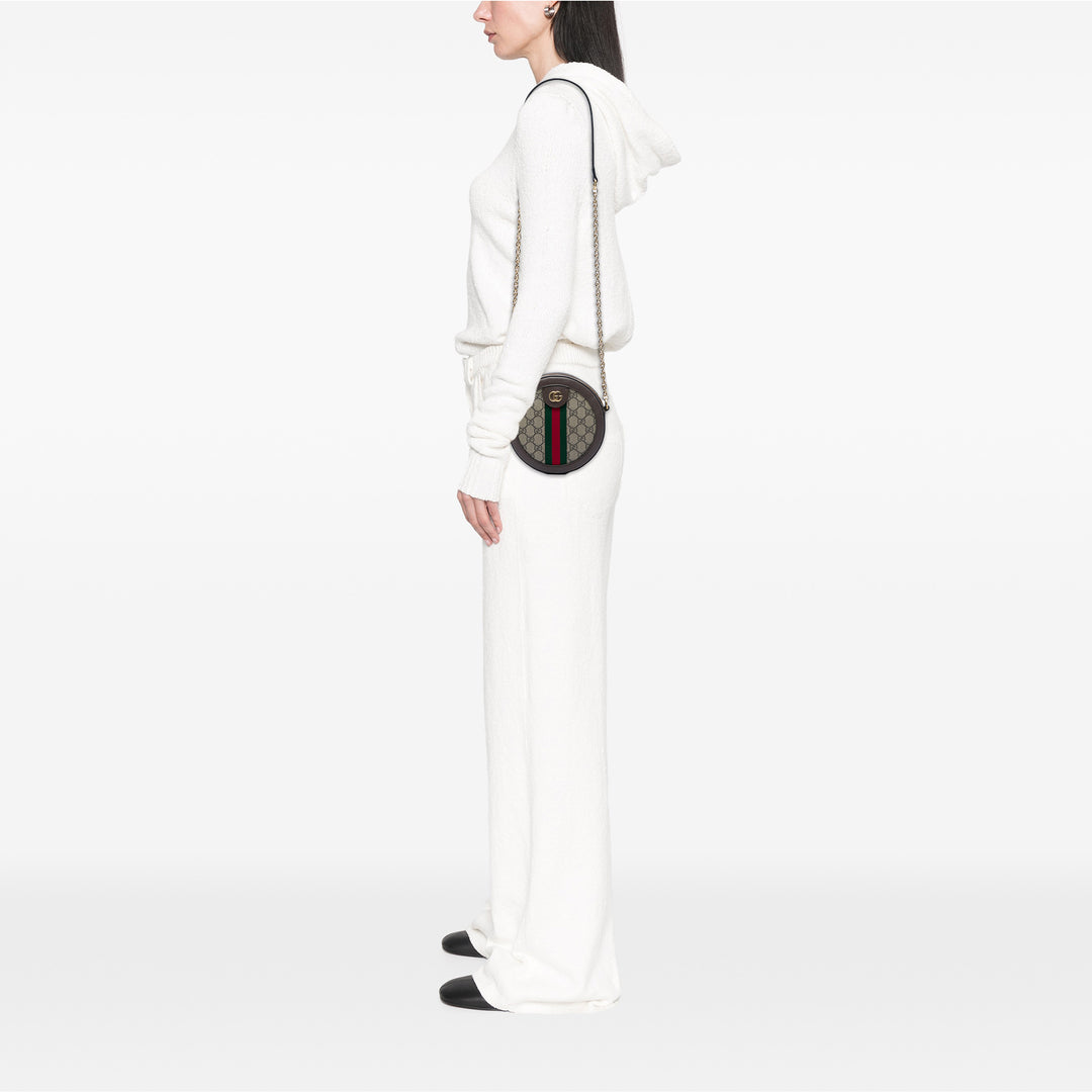 Web Ophidia Rond Sac Mini GG Supreme Beige