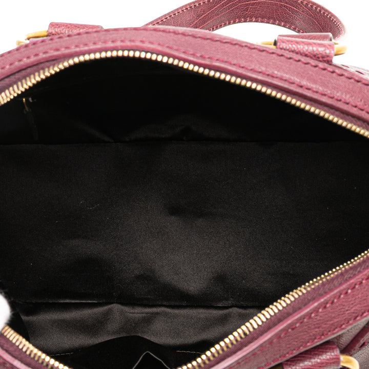 Medium Leather Muse Shoulder Bag Red - Gaby Paris