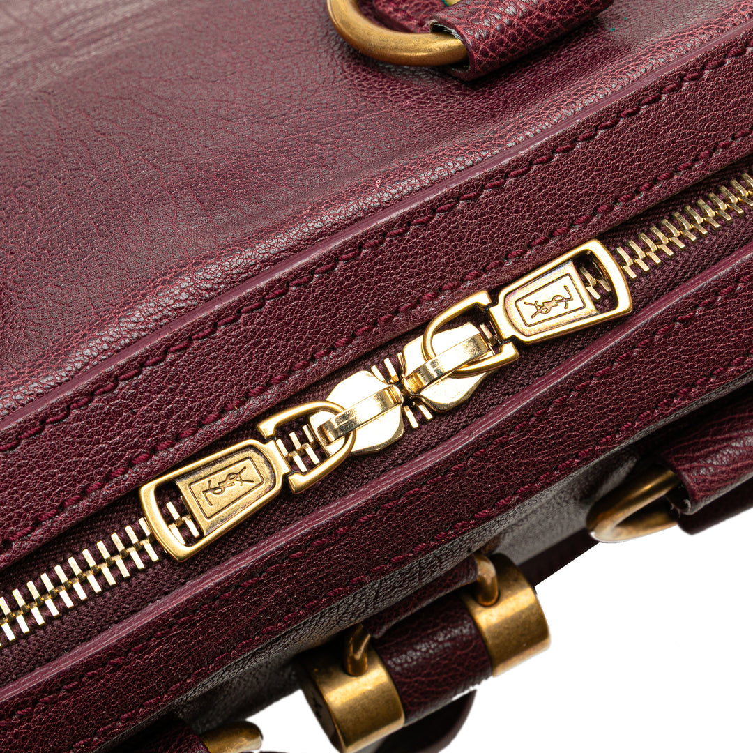 Medium Leather Muse Shoulder Bag Red - Gaby Paris