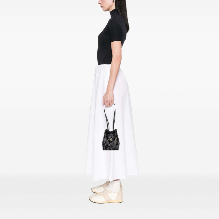 Fendi Sac porté épaule Zucca Chenille Origami Mini Noir – vue 6 – GABY PARIS