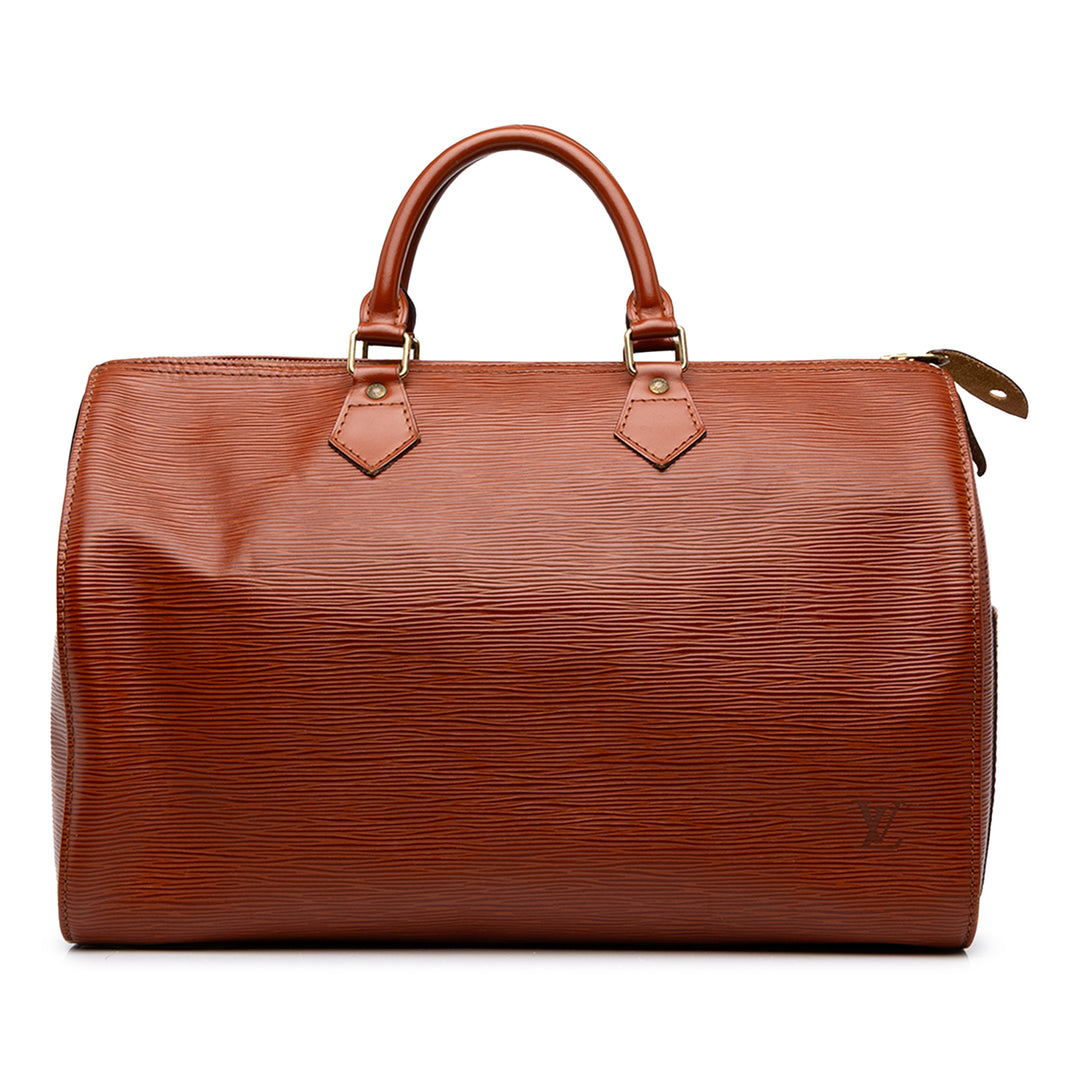 Louis Vuitton Sac à main Speedy 35 Épi Marron – vue principale – GABY PARIS