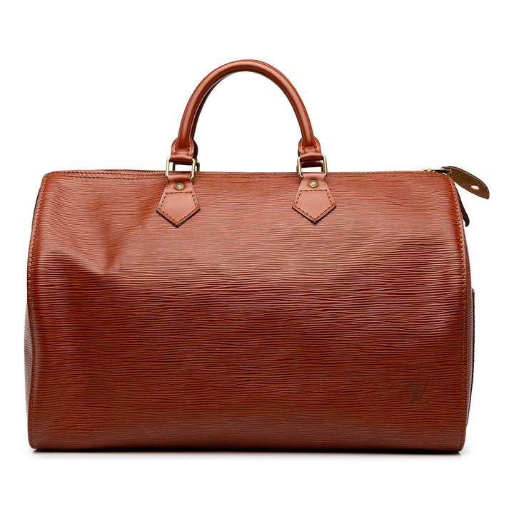 Louis Vuitton Sac à main Speedy 35 Épi Marron – vue principale – GABY PARIS