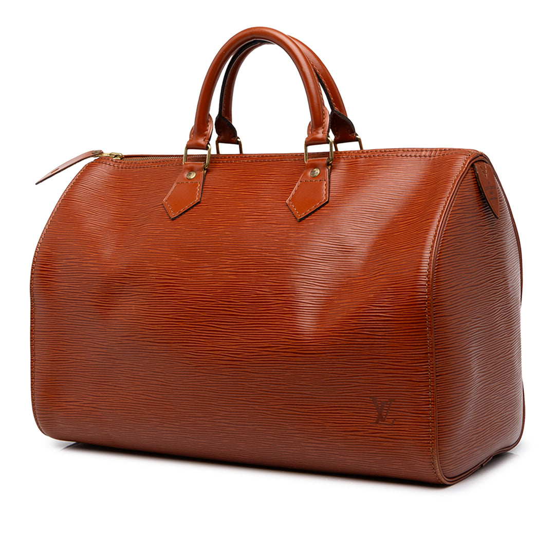 Louis Vuitton Sac à main Speedy 35 Épi Marron – vue 2 – GABY PARIS