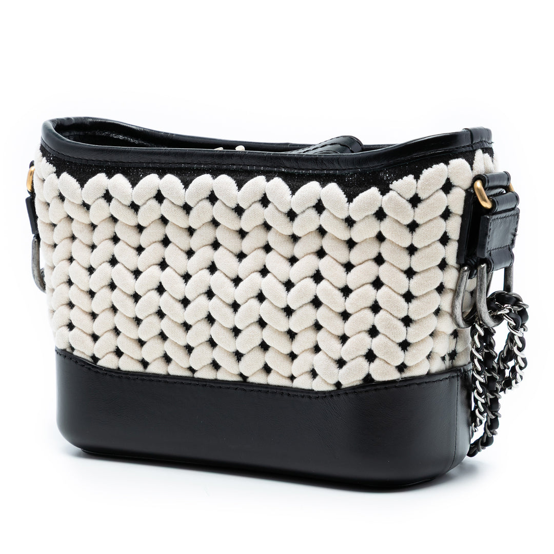 Chanel Small Knit et Cuir de veau Gabrielle Hobo