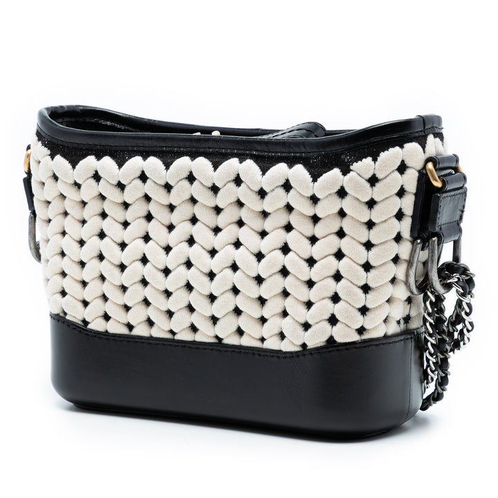 Chanel Small Knit et Cuir de veau Gabrielle Hobo