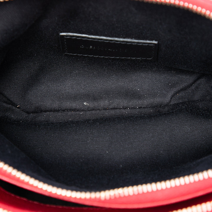 Saint Laurent Mini Matelassé Cuir d’agneau Becky Double Zip Sac porté croisé