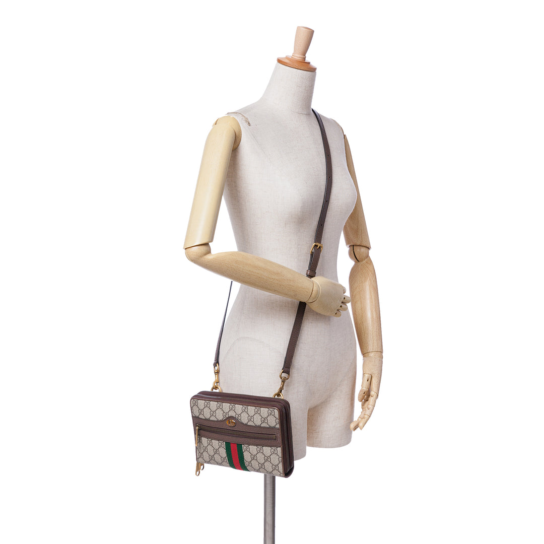 GG Supreme Ophidia Wallet On Chain Brown - Gaby Paris