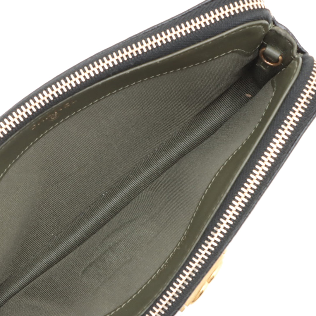 Chanel Small Quilted Caviar Boy Pochette With Chain Noir