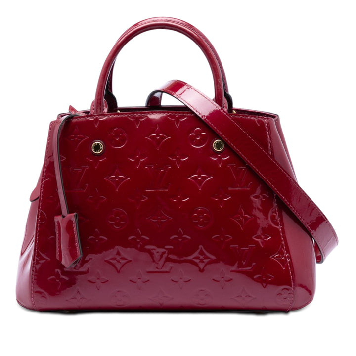 Louis Vuitton Montaigne BB Cuir verni Monogram Rose – vue principale – GABY PARIS