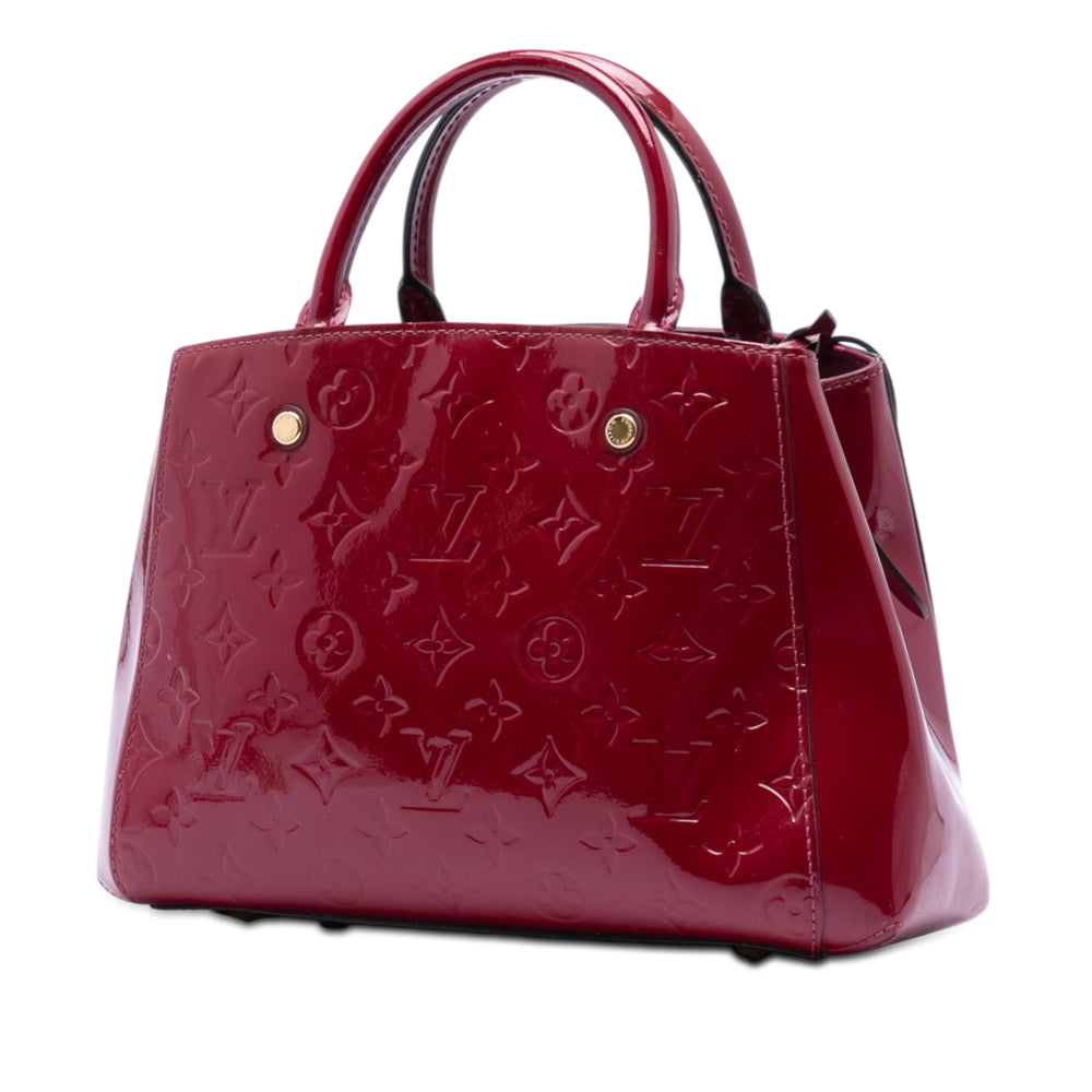 Louis Vuitton Montaigne BB Cuir verni Monogram Rose – vue 2 – GABY PARIS