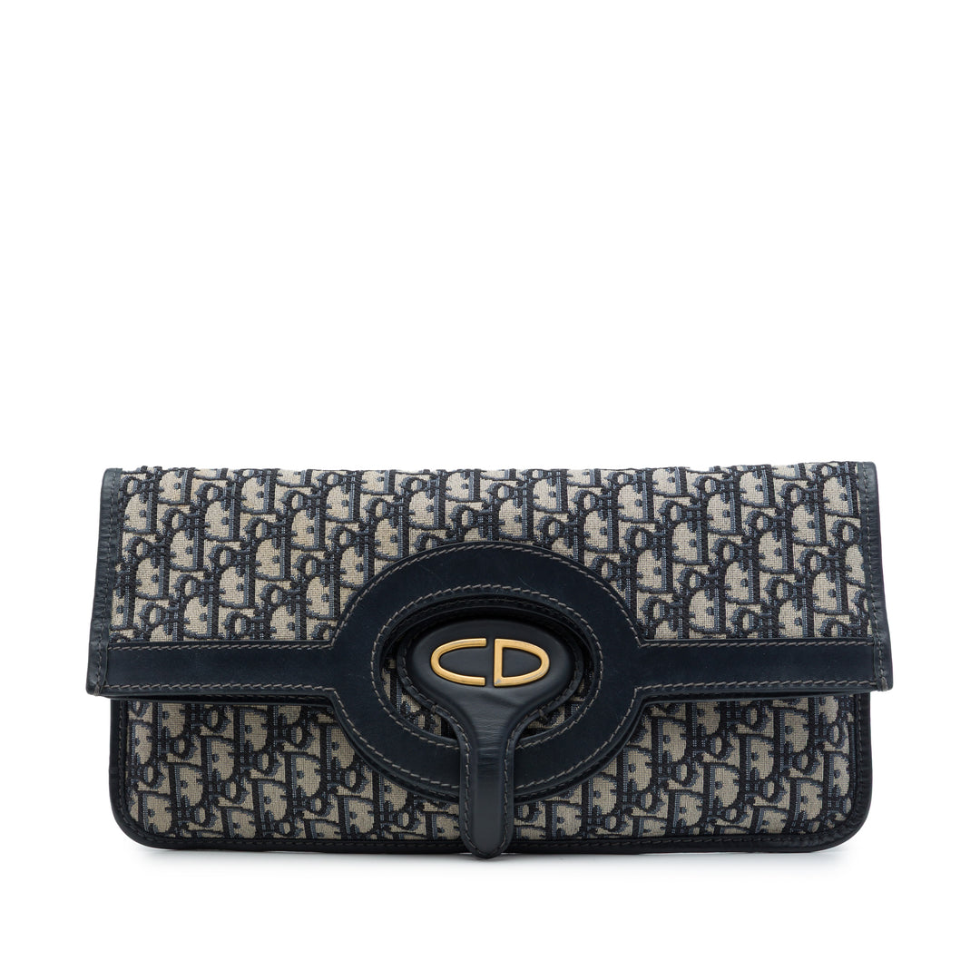 Fold Over Pochette Oblique Bleu