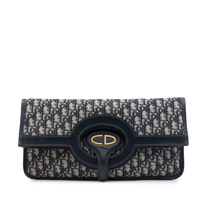 Fold Over Pochette Oblique Bleu