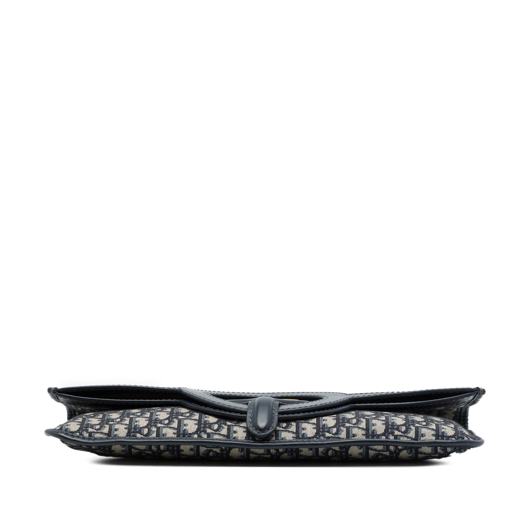 Fold Over Pochette Oblique Bleu