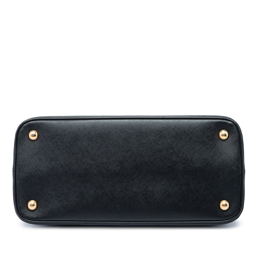 Prada Vernice Open Promenade Sac Moyen Saffiano Noir – vue 3 – GABY PARIS