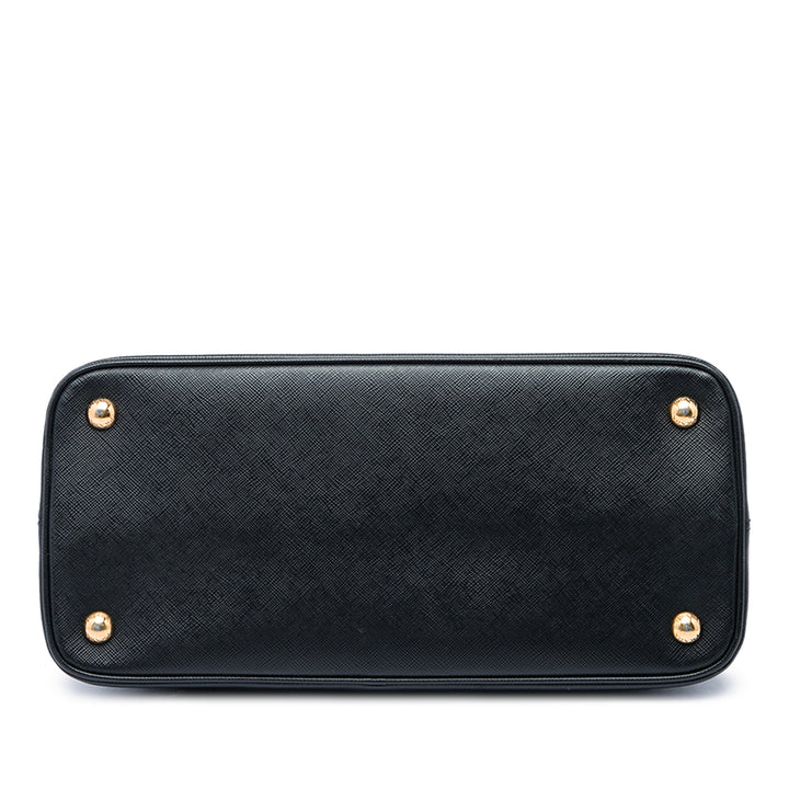 Prada Vernice Open Promenade Sac Moyen Saffiano Noir – vue 3 – GABY PARIS
