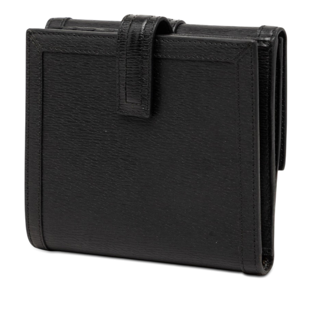 Gucci Textured Cuir de veau G Square Logo Bifold Portefeuille
