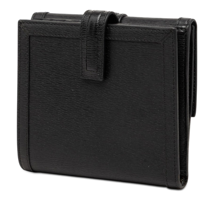 Gucci Textured Cuir de veau G Square Logo Bifold Portefeuille