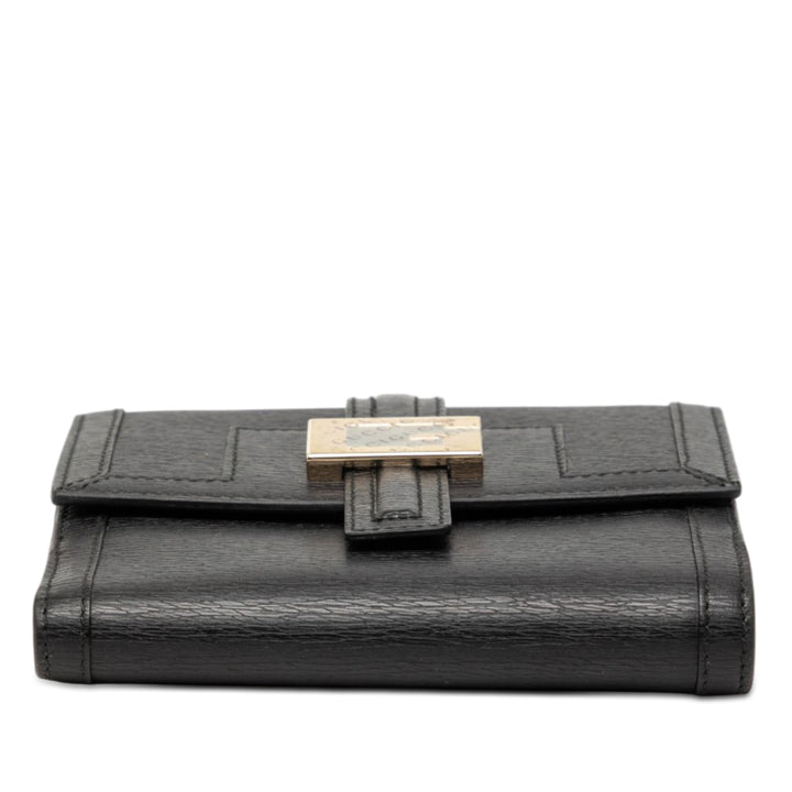 Gucci Textured Cuir de veau G Square Logo Bifold Portefeuille