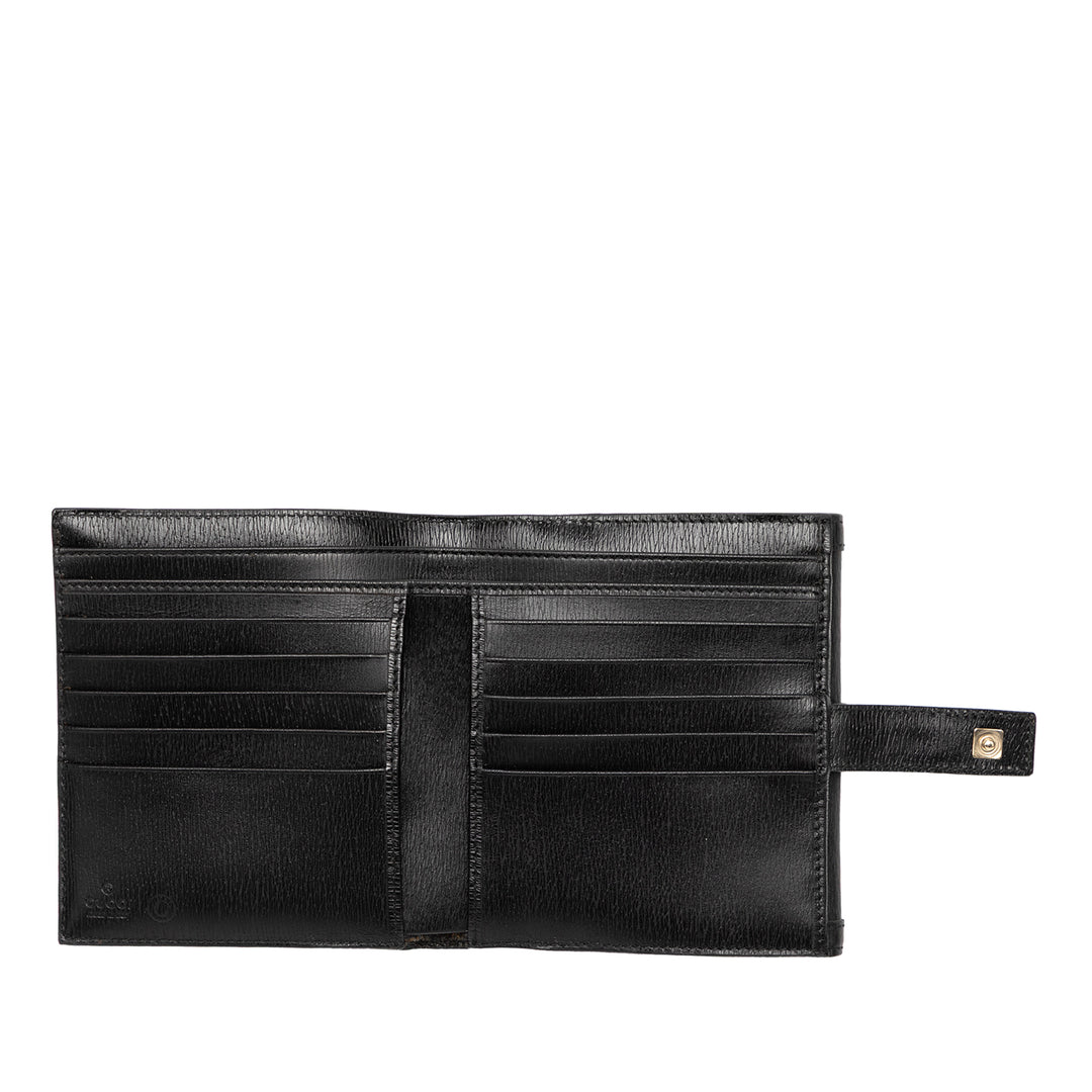 Gucci Textured Cuir de veau G Square Logo Bifold Portefeuille