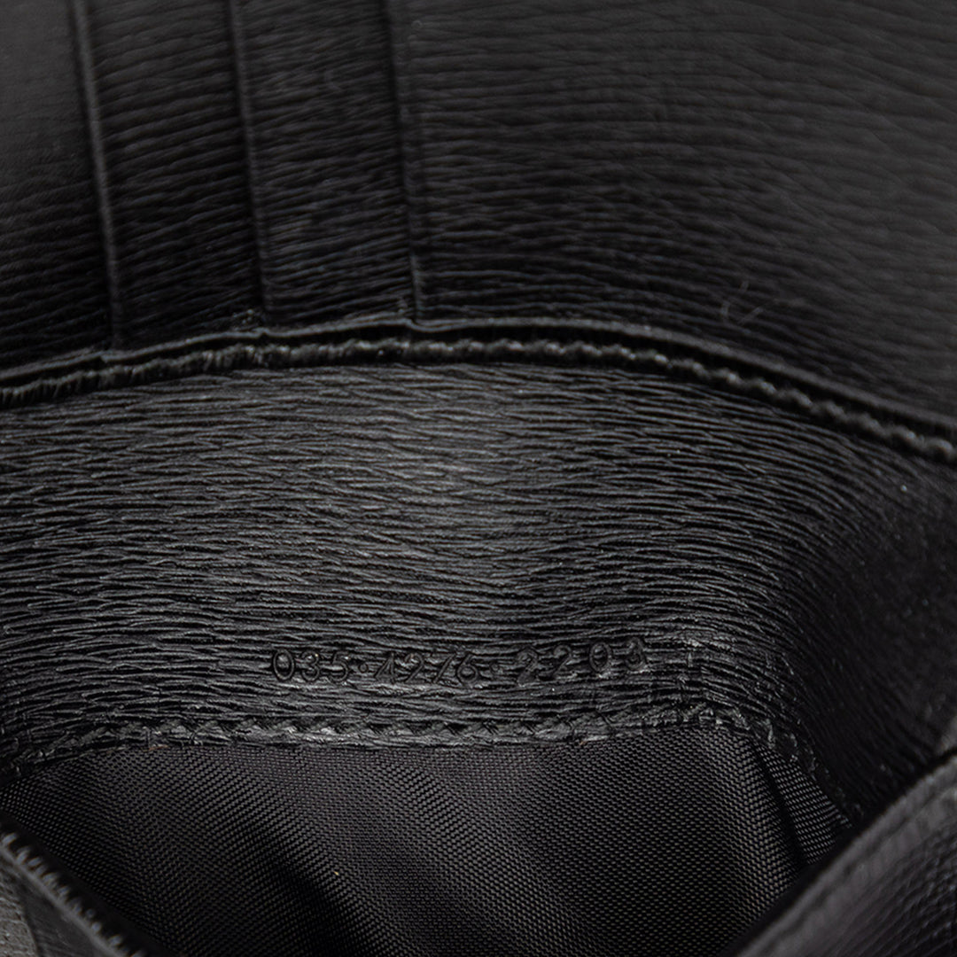 Gucci Textured Cuir de veau G Square Logo Bifold Portefeuille
