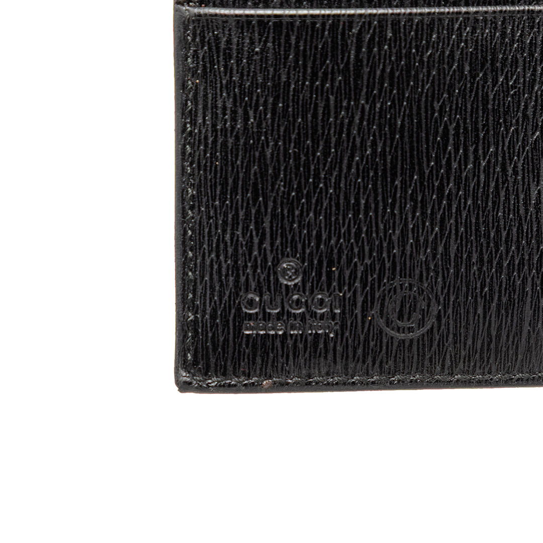 Gucci Textured Cuir de veau G Square Logo Bifold Portefeuille