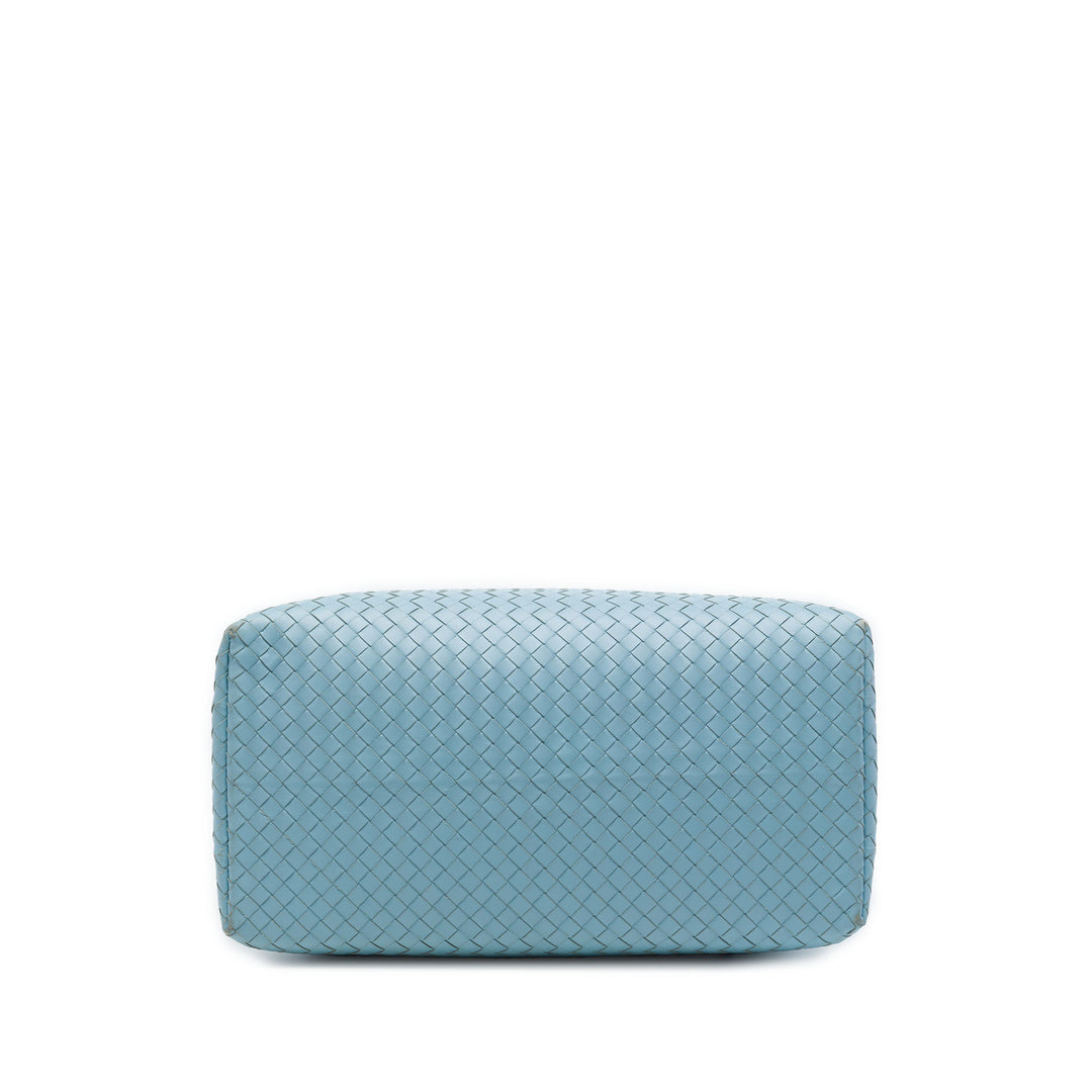 Bottega Veneta Cabas Intrecciato Roma nappa Moyen Bleu – vue 3 – GABY PARIS