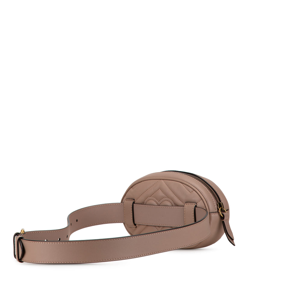 GG Marmont Matelasse Belt Bag Brown - Gaby Paris