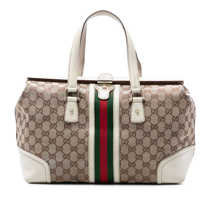 Gucci GG Toile Web Treasure Boston Sac