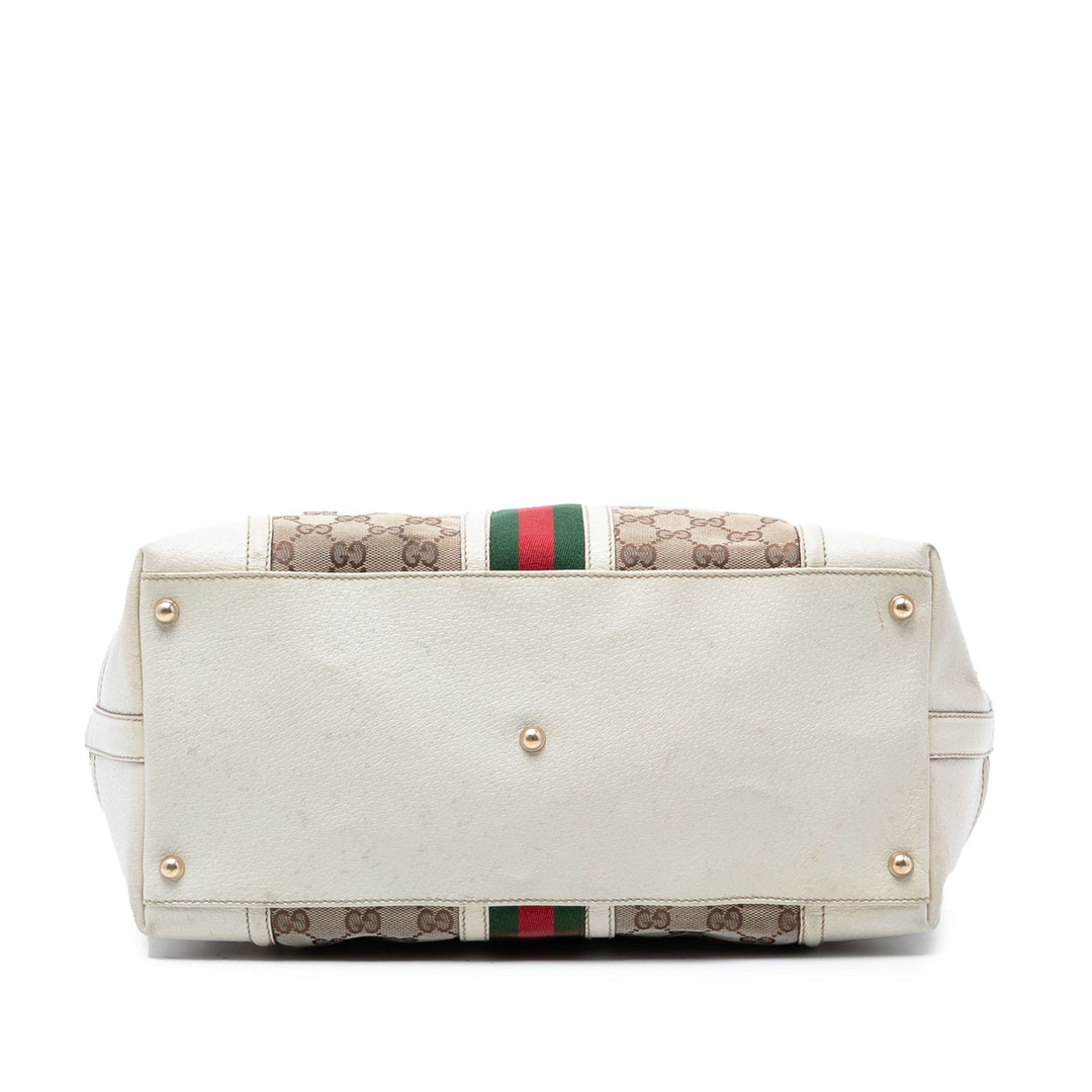 Gucci GG Toile Web Treasure Boston Sac