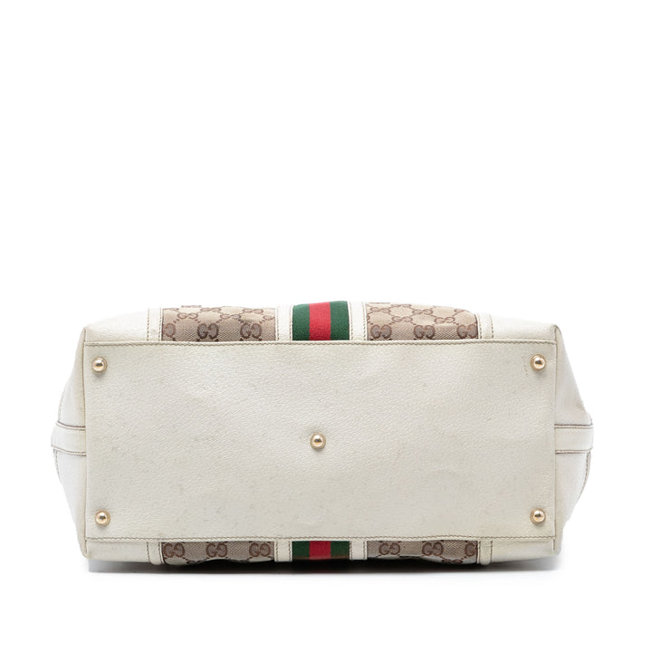 Gucci GG Toile Web Treasure Boston Sac